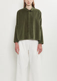 Tina Cotton Velvet Shirt — Forest