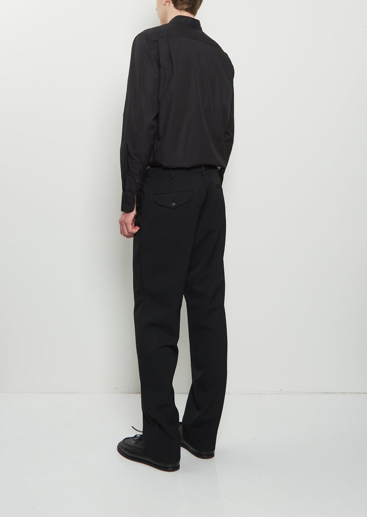 Wool Tapered Pants — Black