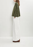 Tina Cotton Velvet Shirt — Forest
