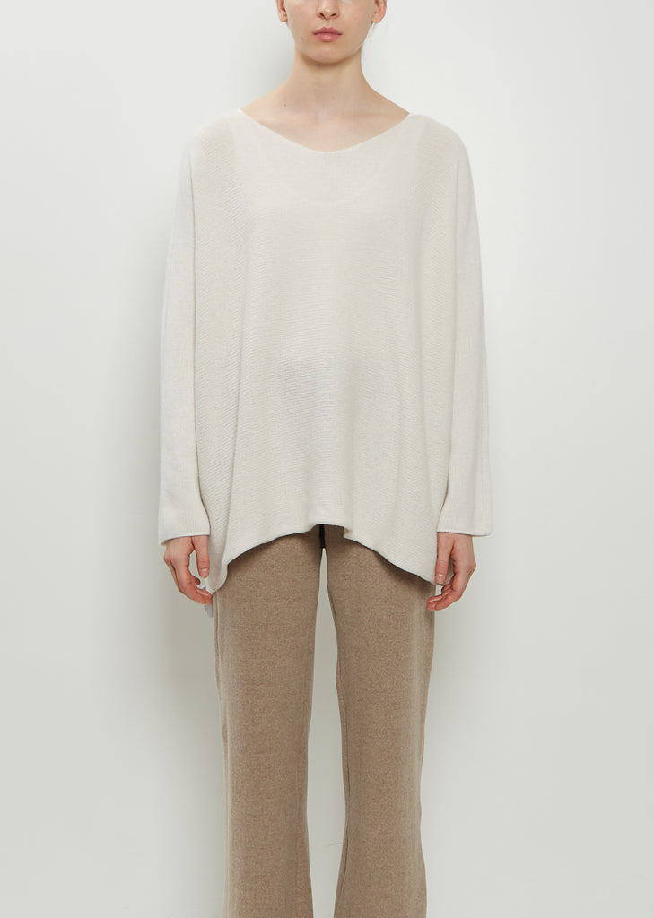 Cashmere Oversized Boatneck — Oatmeal