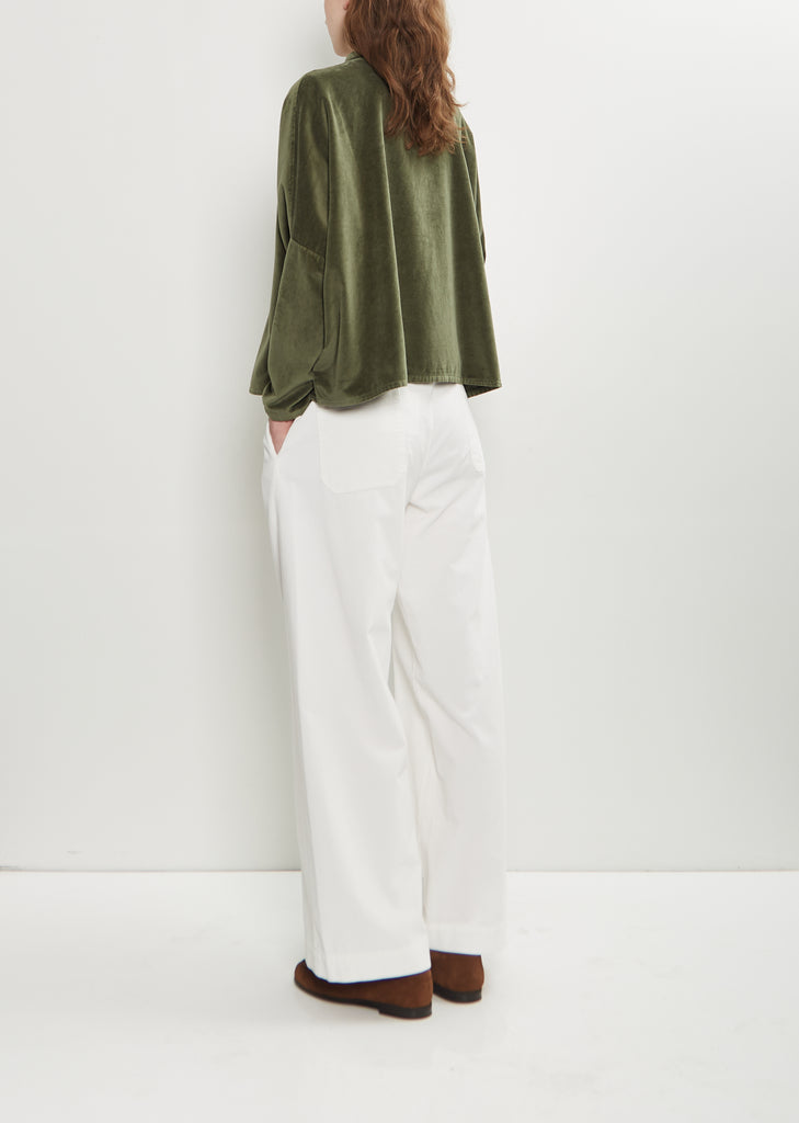 Tina Cotton Velvet Shirt — Forest
