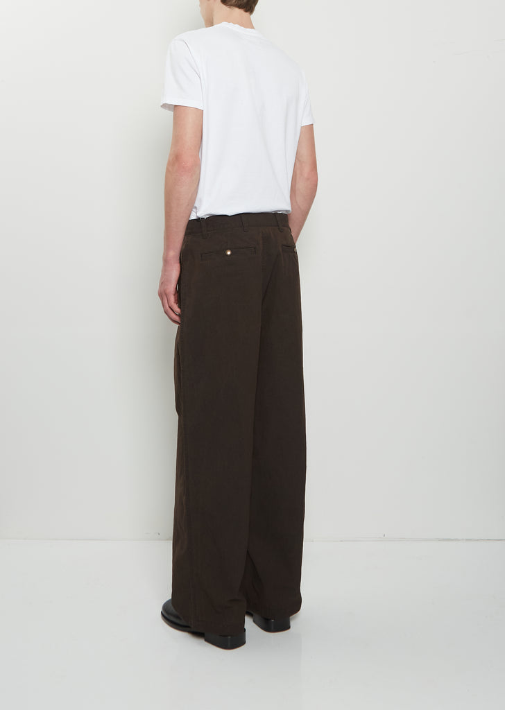 Technical Pleated Wide Pants