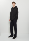 Cotton Double Hood Shirt — Black