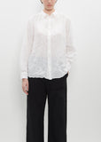 Classic Crinkle Cotton Blouse — Off White