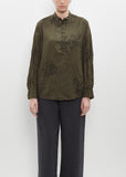 Friends of the Forest Print Blouse — Khaki