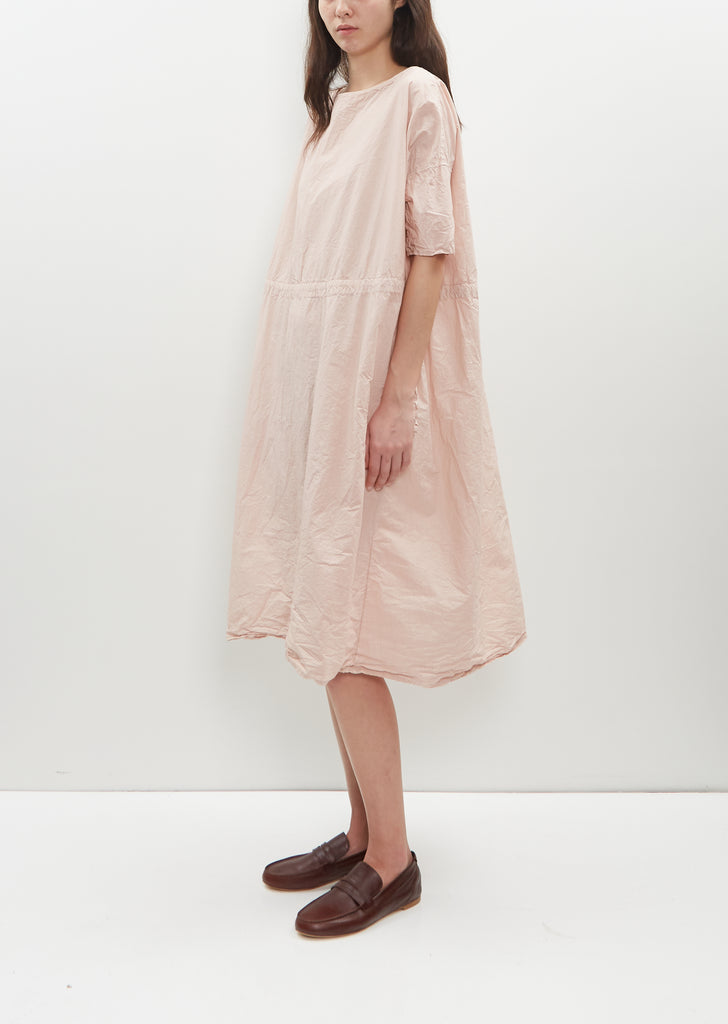 Oversized Tissue Cotton Dress — Petal Pink