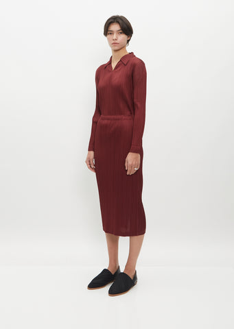 Pleated Midi Skirt