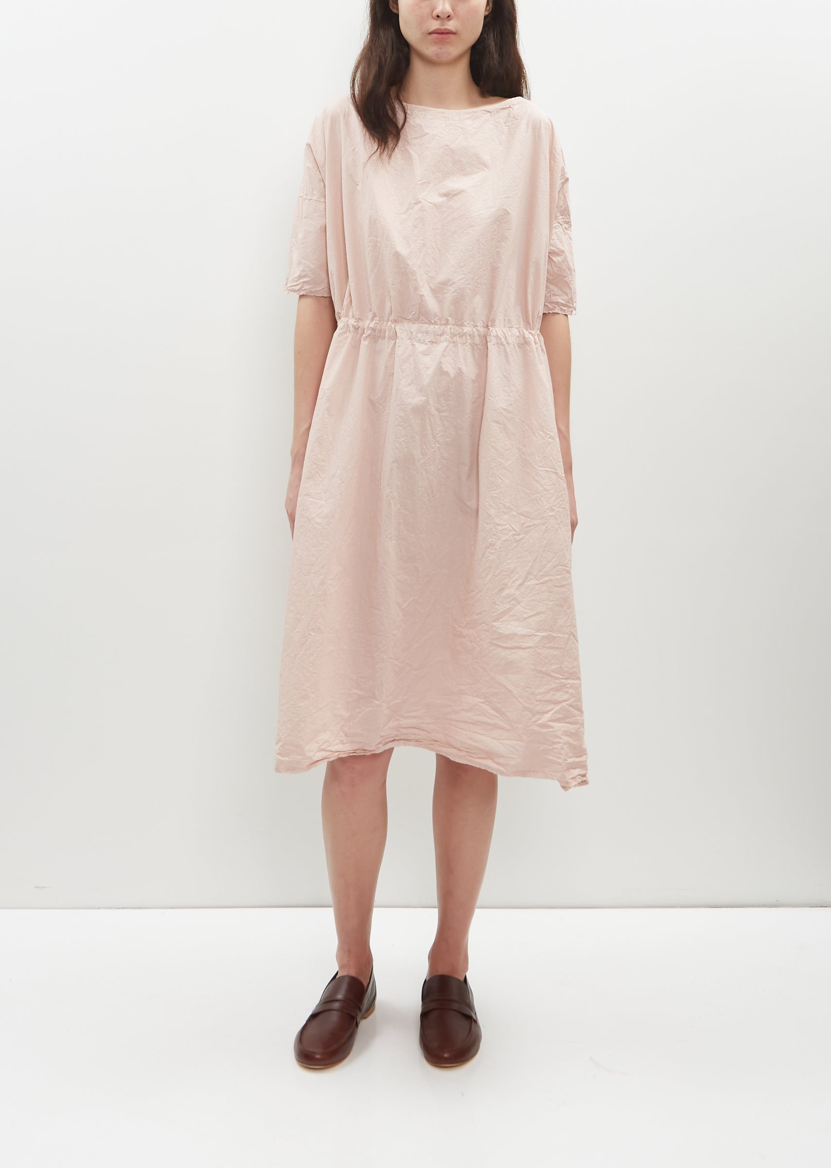 Oversized Tissue Cotton Dress — Petal Pink – La Garçonne