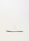 Slipper with Bow — White