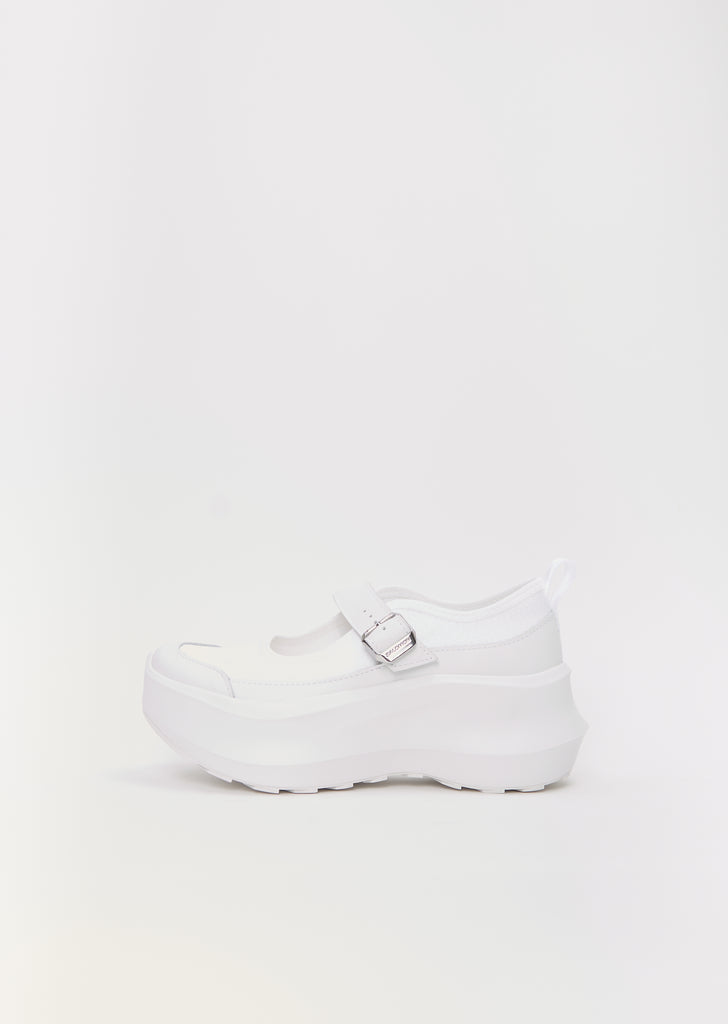 CDG x Salomon Mary Jane Platform — White