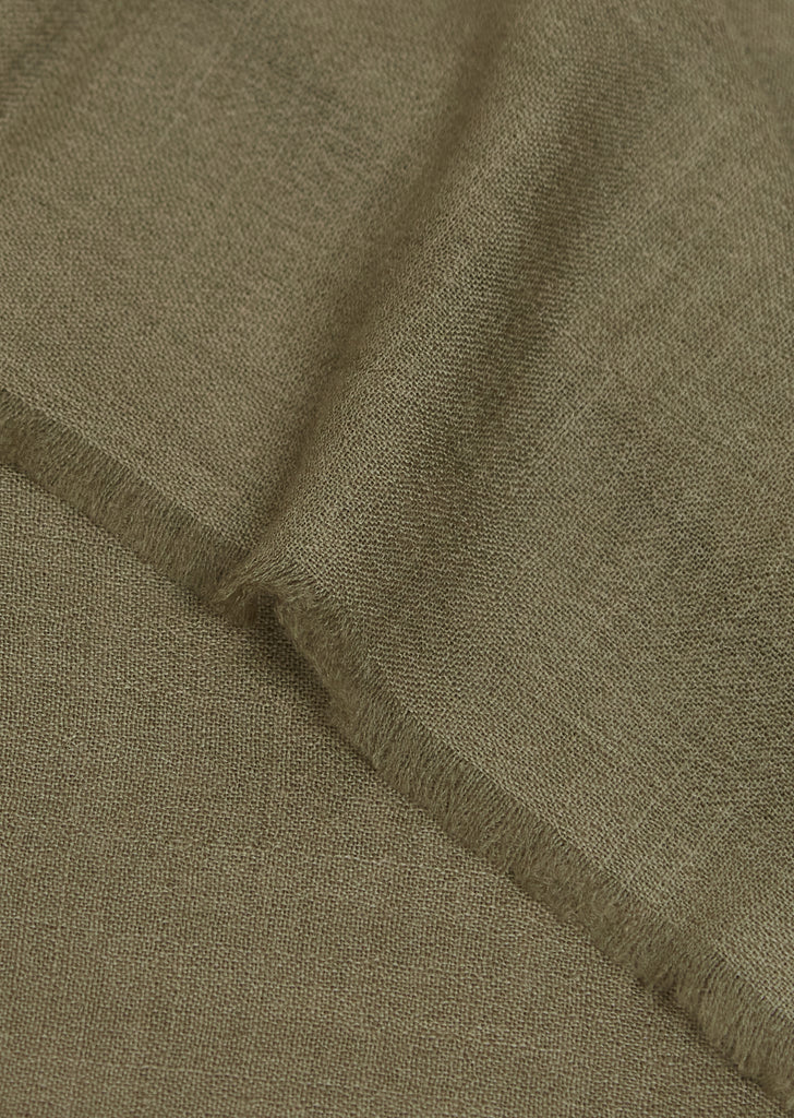 Summer Lung Ta Cashmere Stole — Pale Olive