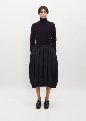 Textured Twill Bubble Hem Skirt