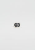 Lily & Anchor Oval Silver Ring