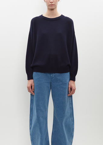 Jade Crew Neck Sweater — Navy