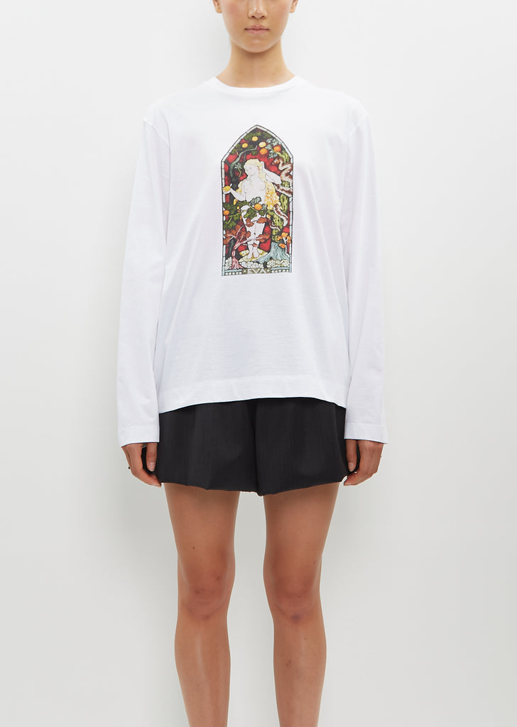 Stained Glass Print Long Sleeve T-Shirt