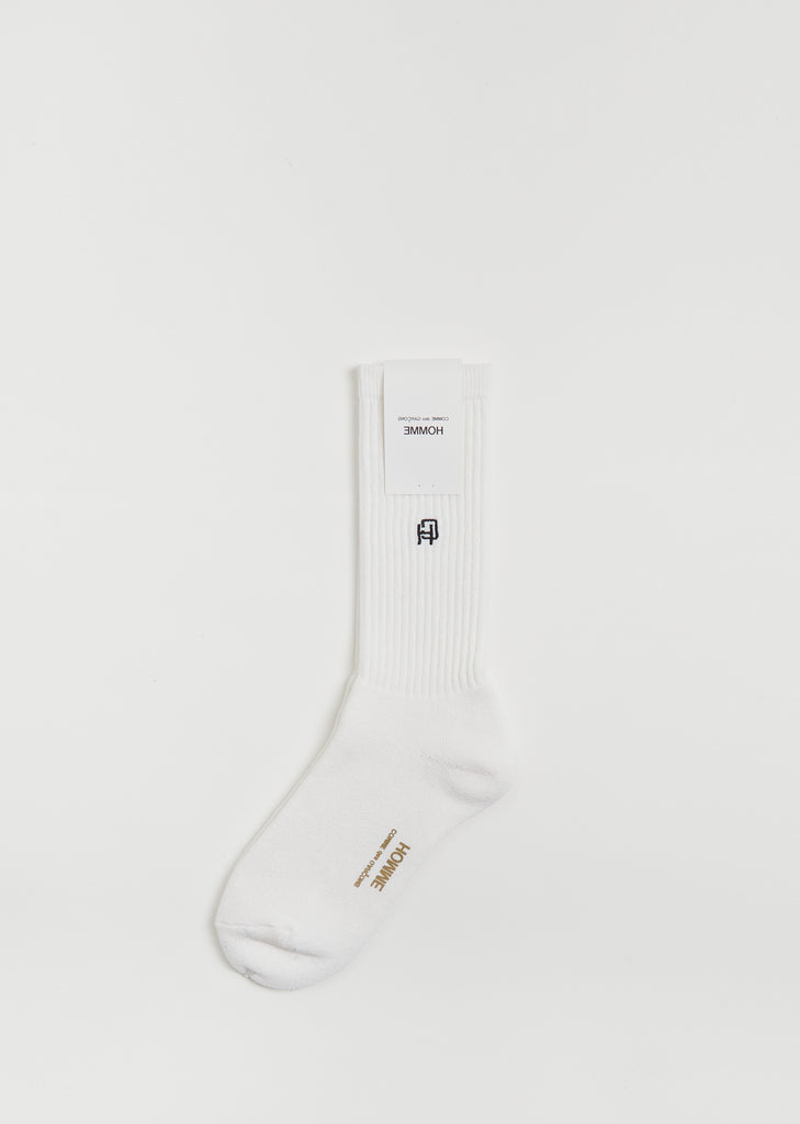 Stretch Cotton Socks — White