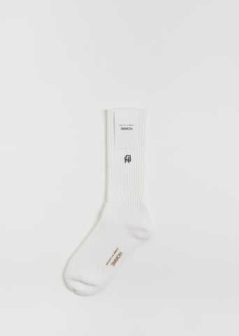 Stretch Cotton Socks — White