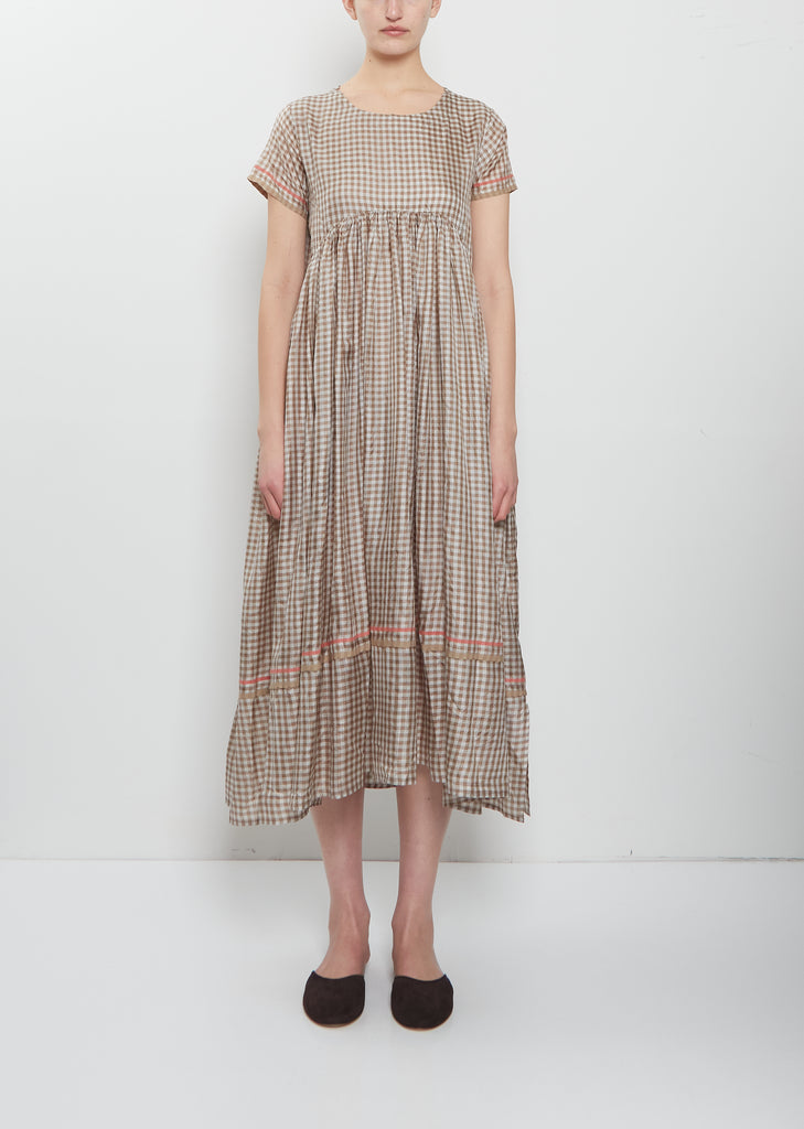 Around Garden Silk Dress