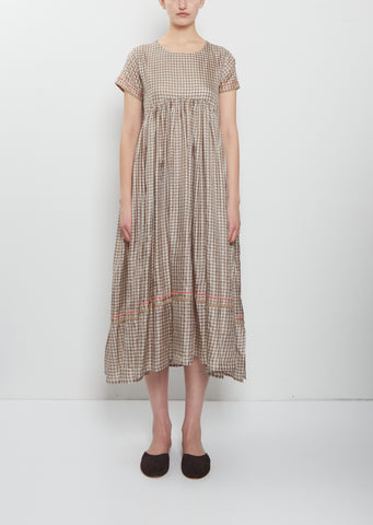 Around Garden Silk Dress