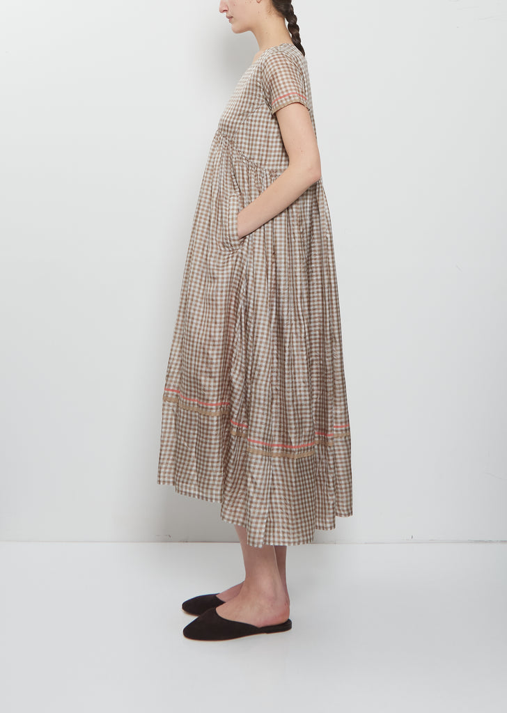 Around Garden Silk Dress