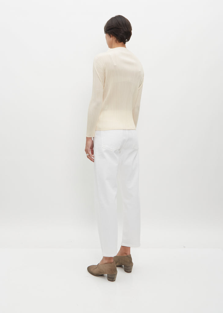 Pleated Funnel Neck Top
