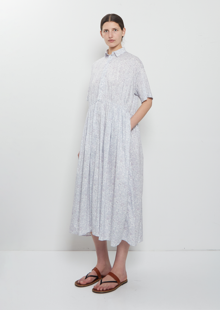 Short Sleeve Classic Gathered Dress