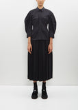 Long Pleated Elasticated Waist Kilt Skirt