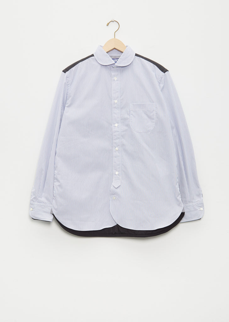 Cotton Broad Stripe x Nylon Ripstop Shirt