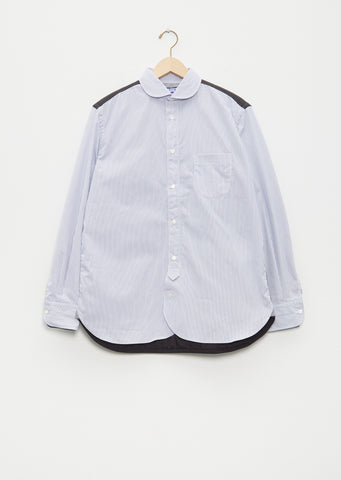 Cotton Broad Stripe x Nylon Ripstop Shirt