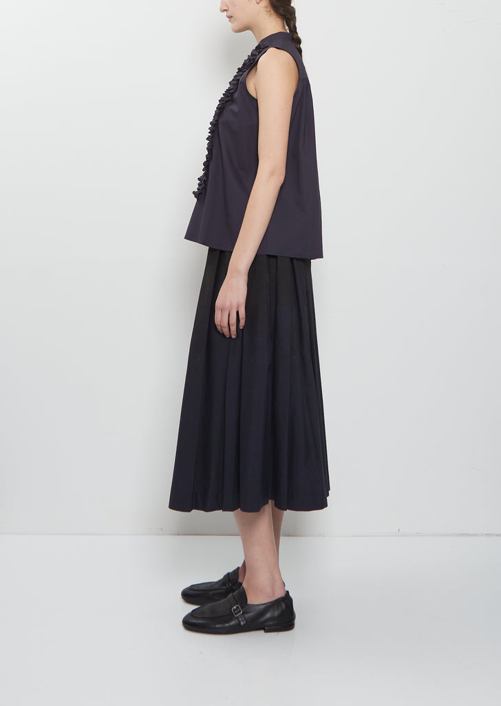 Valerie Typewriter Cotton Ruffles Top