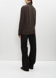 Long Sleeve Foulard Top — Dark Espresso