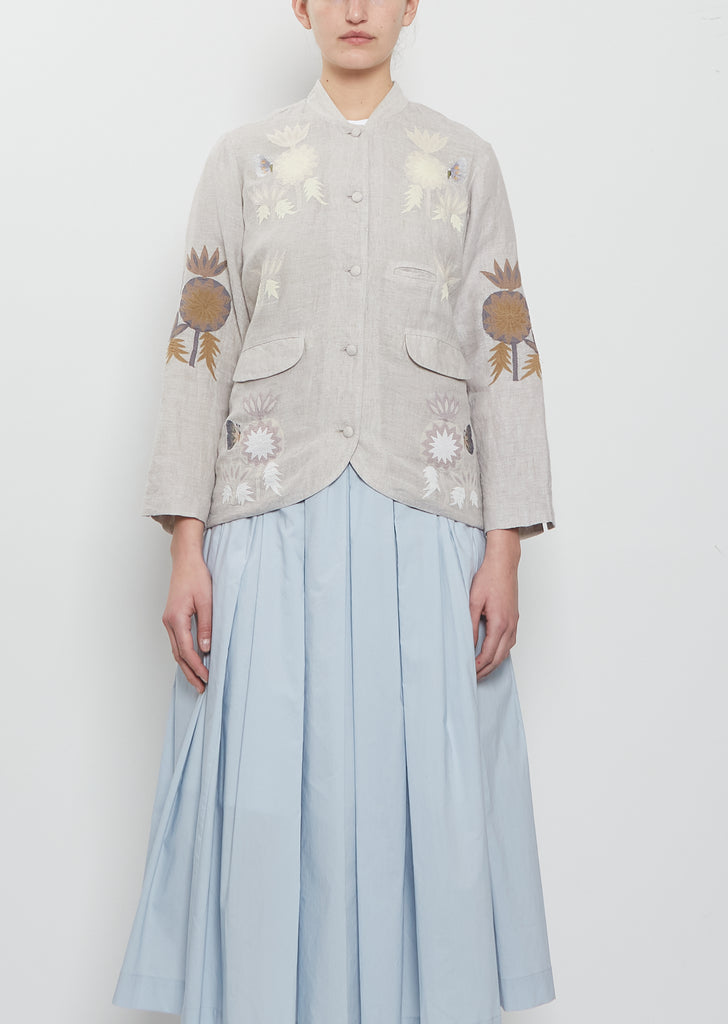 Pom of Butterfly Linen Jacket
