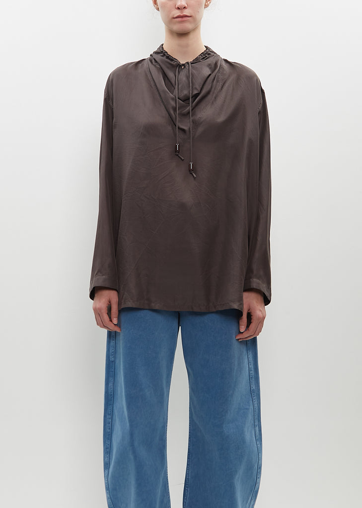 Shawl Collar Top — Espresso