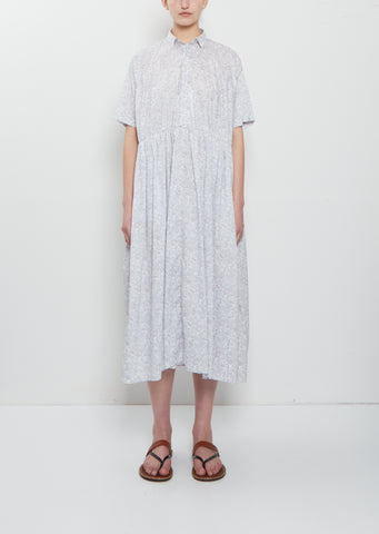 Short Sleeve Classic Gathered Dress