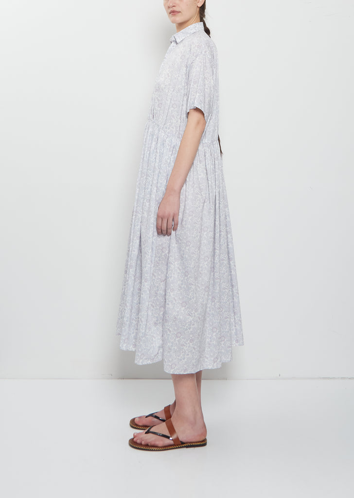Short Sleeve Classic Gathered Dress