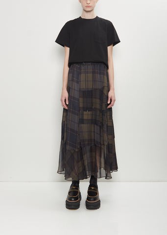 Plaid Patchwork Skirt
