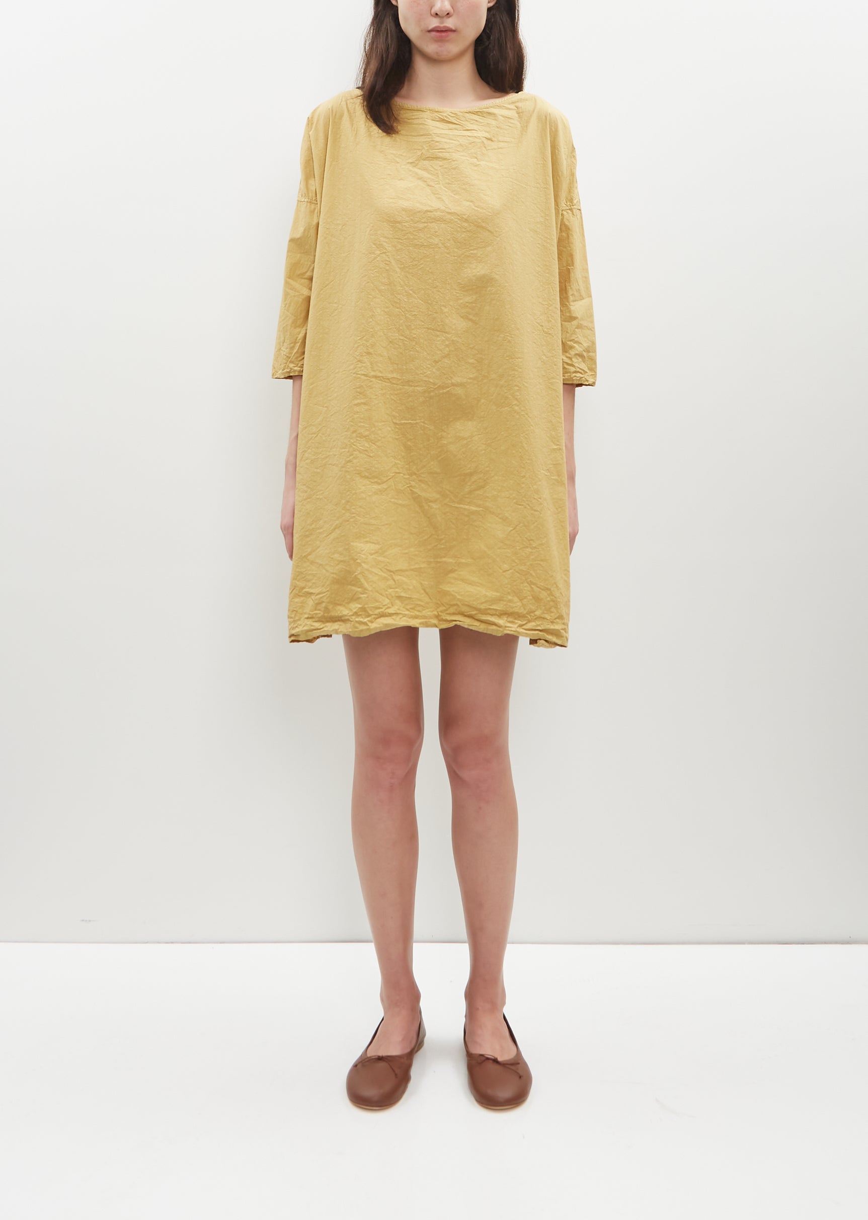 Boatneck Tissue Cotton Dress La Garonne Boatneck Tissue Cotton Dress La Garonne