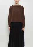 Cashmere Boatneck Sweater — Chestnut