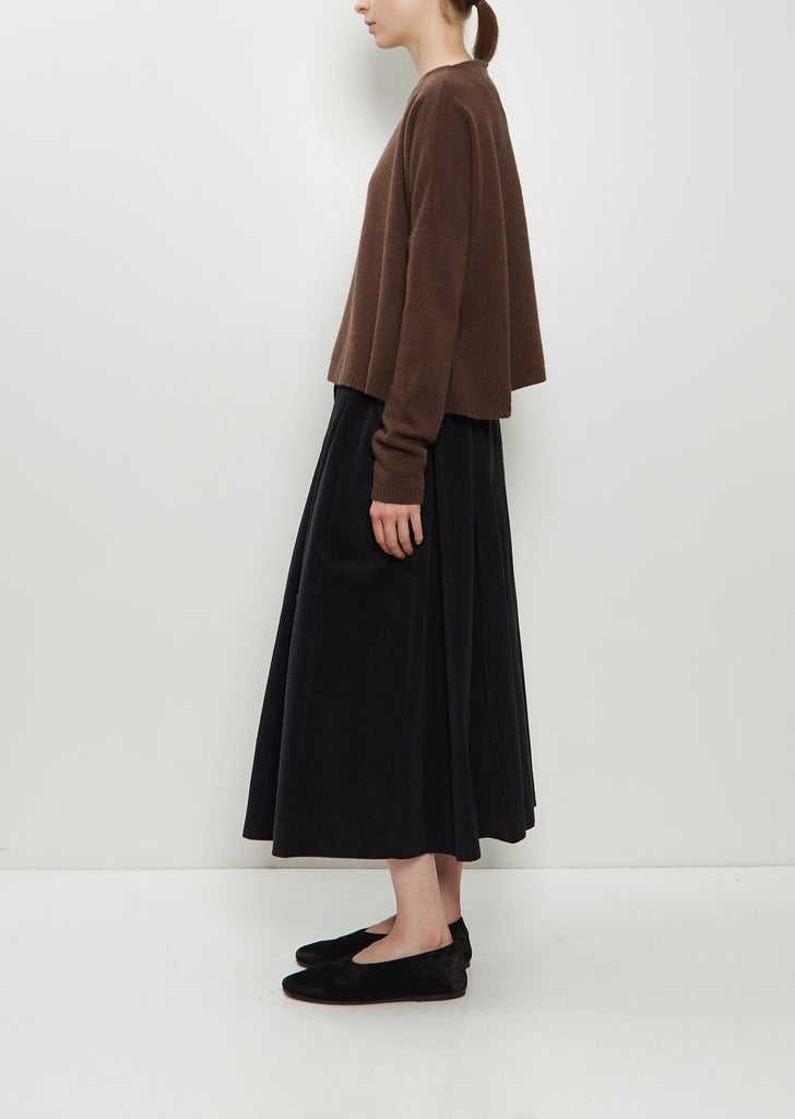 Cashmere Boatneck Sweater — Chestnut