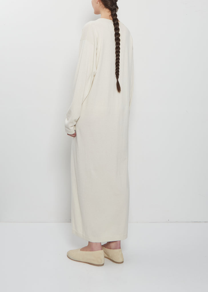 n°480 Invite Cashmere Cotton Dress — Bone