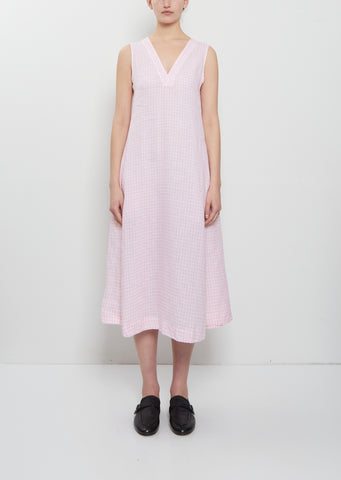 Amy Linen Check Dress