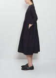 The Archivist Linen Dress — Midnight