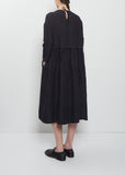 The Archivist Linen Dress — Midnight