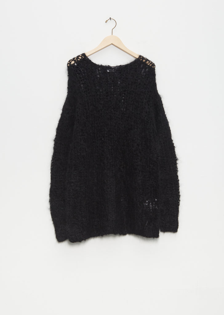 Mohair Wool Ribbed Sweater