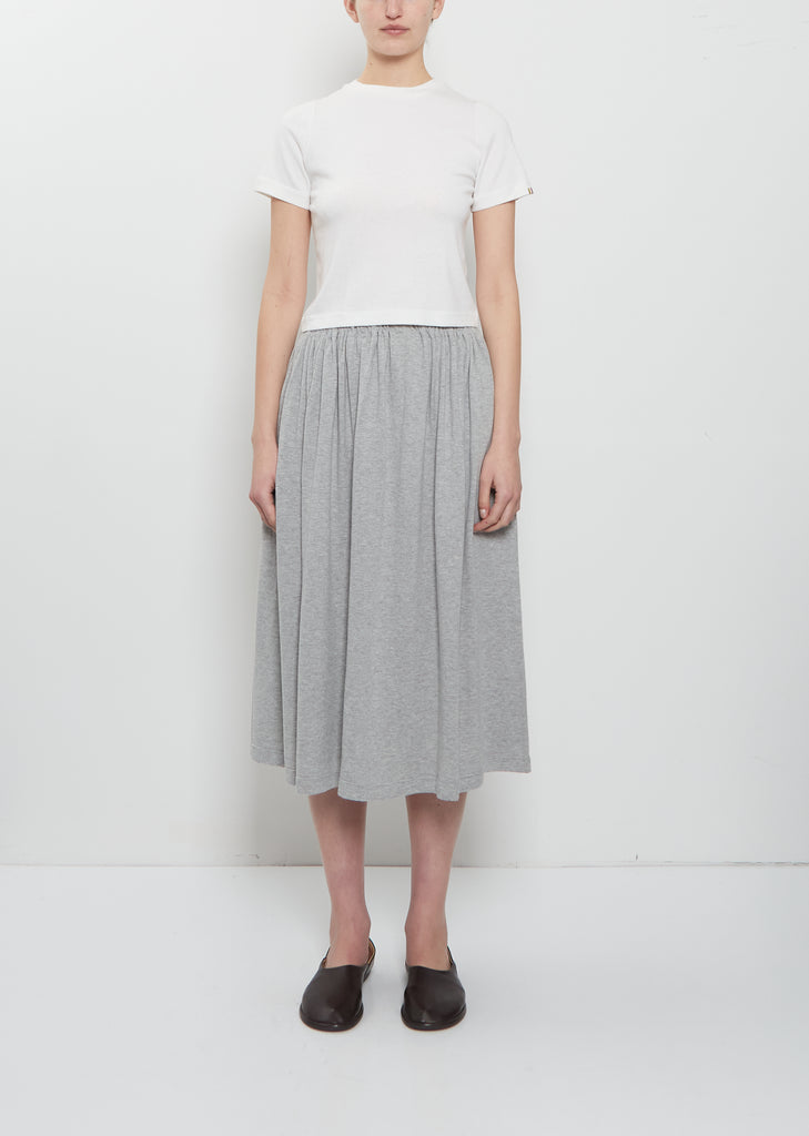 n°403 Mary Xtra Short Cashmere Cotton Skirt — Grey