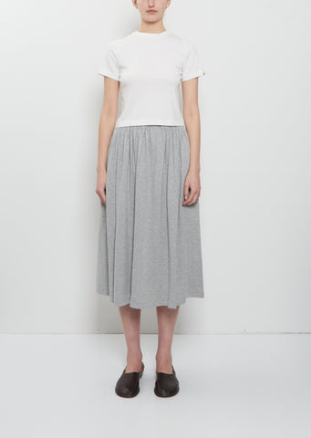 n°403 Mary Xtra Short Cashmere Cotton Skirt — Grey