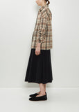 Tartan Soft Collar Wool Cashmere Shirt — Natural