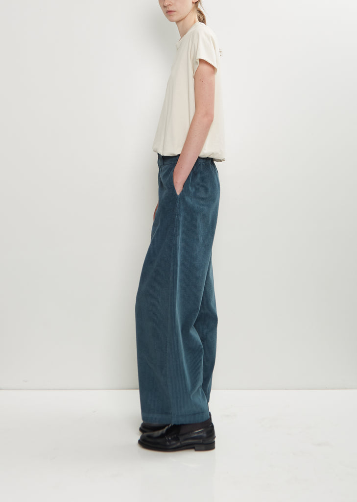 Bum Cotton Velvet Pant — Petrol
