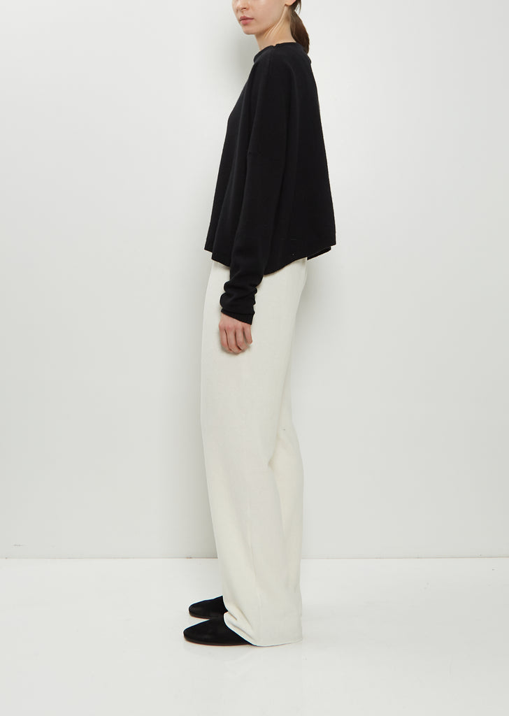 Cashmere Boatneck Sweater — Black