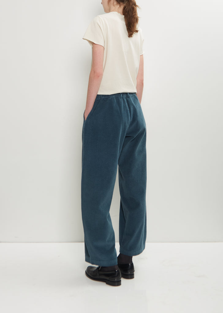 Bum Cotton Velvet Pant — Petrol